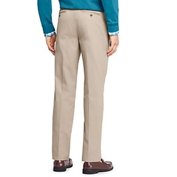 Lands’ End Tailored Fit Pleated Dress Pants - Picture 2 of 4